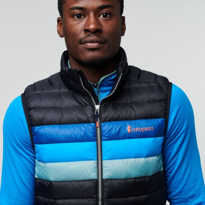 ropa Cotopaxi chaleco de plumas fuego negro/rayas pacíficas hombres J66PTF125