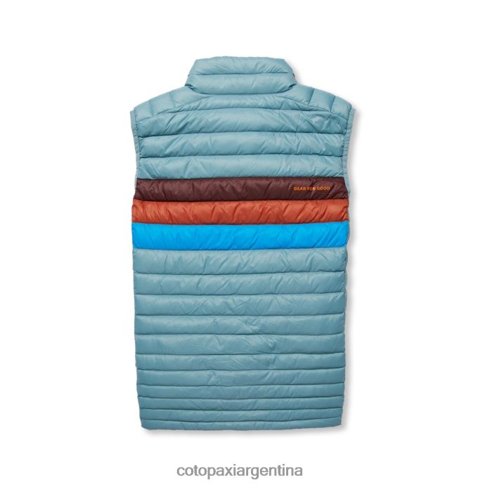 ropa Cotopaxi chaleco de plumas fuego rayas de pasto azul hombres J66PTF128