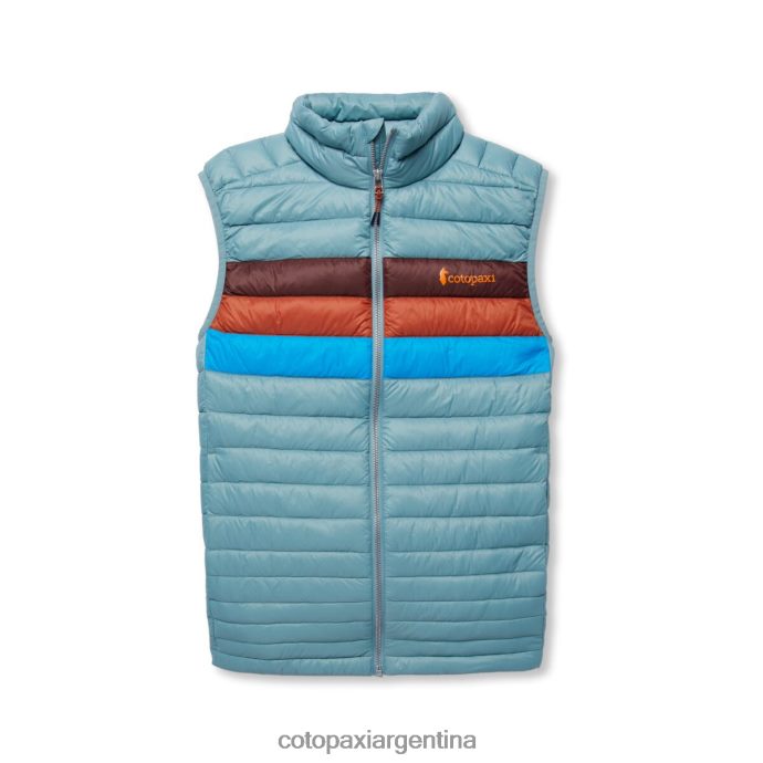 ropa Cotopaxi chaleco de plumas fuego rayas de pasto azul hombres J66PTF128