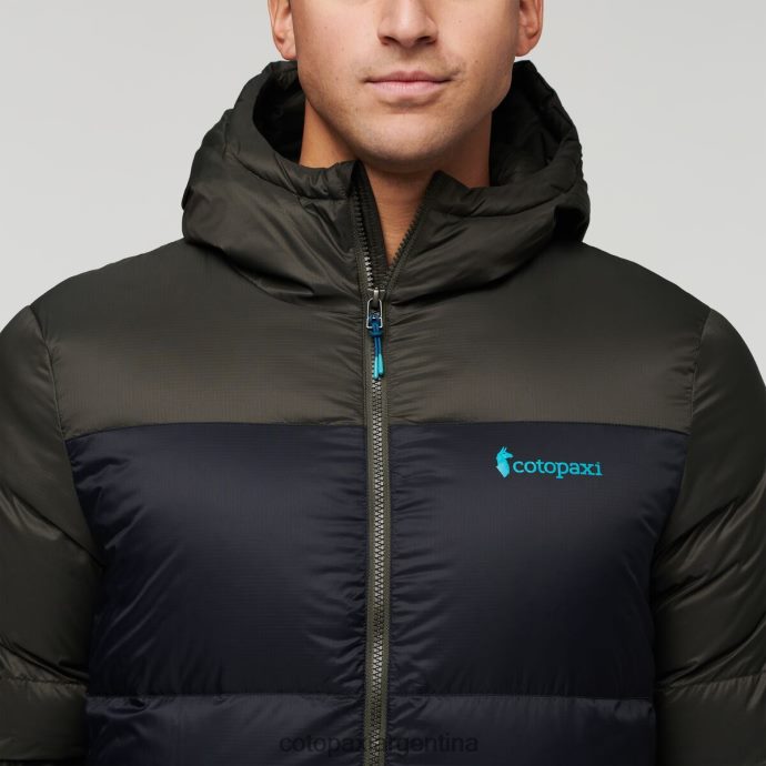 ropa Cotopaxi chaqueta solazo de plumas con capucha hierro/negro hombres J66PTF93