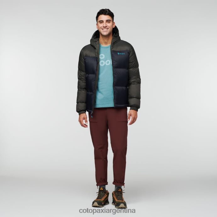 ropa Cotopaxi chaqueta solazo de plumas con capucha hierro/negro hombres J66PTF93