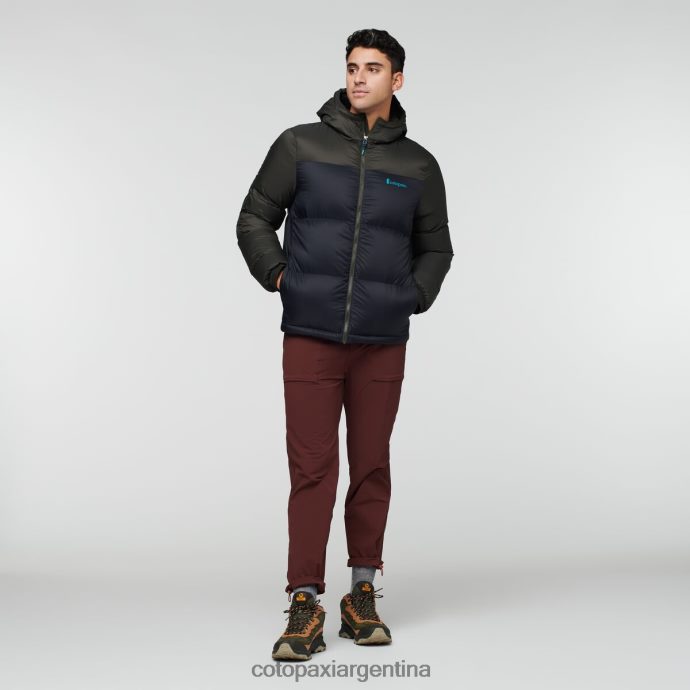 ropa Cotopaxi chaqueta solazo de plumas con capucha hierro/negro hombres J66PTF93