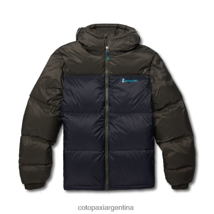 ropa Cotopaxi chaqueta solazo de plumas con capucha hierro/negro hombres J66PTF93