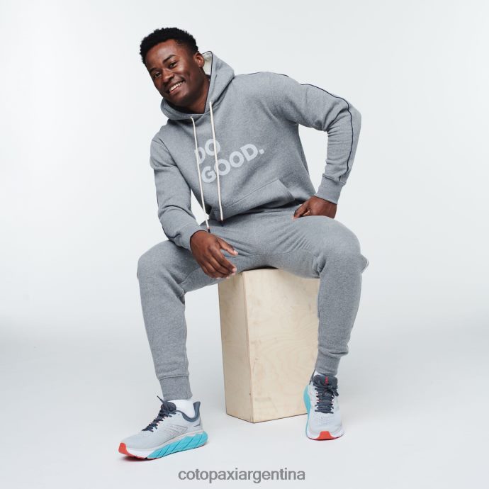 ropa Cotopaxi hacer una buena sudadera con capucha cuero gris hombres J66PTF143