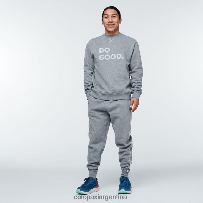 ropa Cotopaxi sudadera con capucha do good crew cuero gris hombres J66PTF140