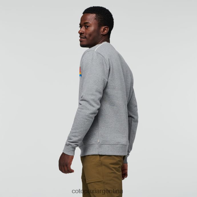 ropa Cotopaxi sudadera orgánica con cuello redondo on the horizonte cuero gris hombres J66PTF136