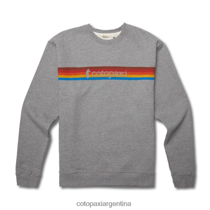 ropa Cotopaxi sudadera orgánica con cuello redondo on the horizonte cuero gris hombres J66PTF136