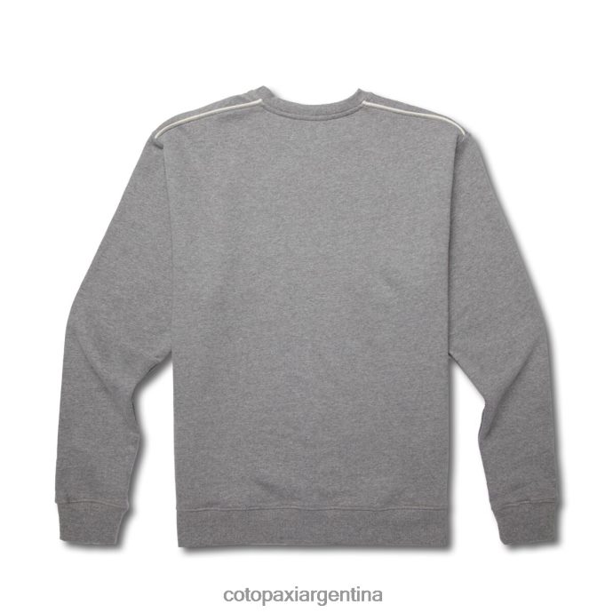 ropa Cotopaxi sudadera orgánica con cuello redondo on the horizonte cuero gris hombres J66PTF136