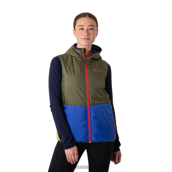 ropa Cotopaxi chaleco con capucha teca calido aceite de oliva mujer J66PTF51
