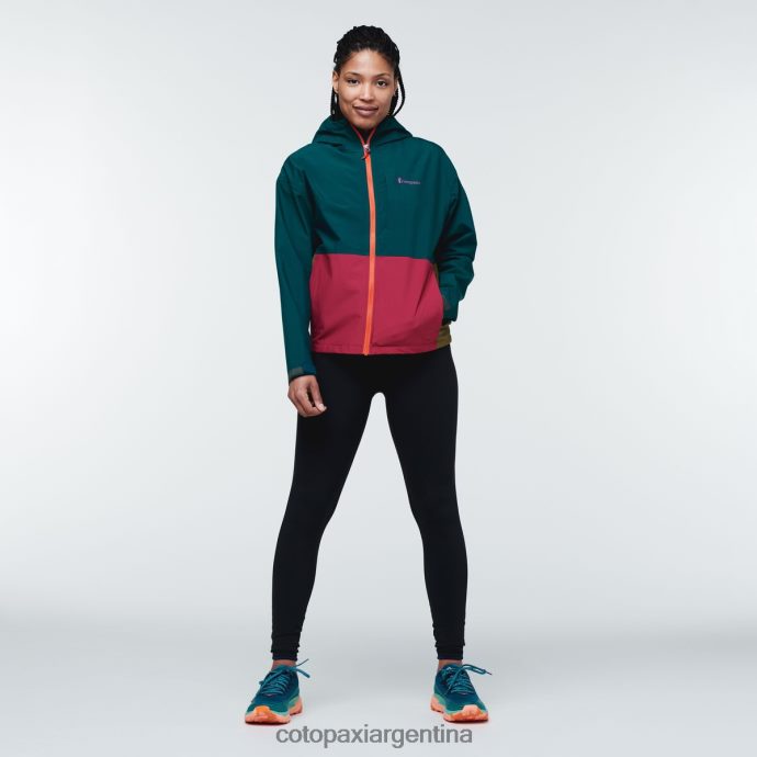 ropa Cotopaxi chaqueta de lluvia cielo océano profundo mujer J66PTF18