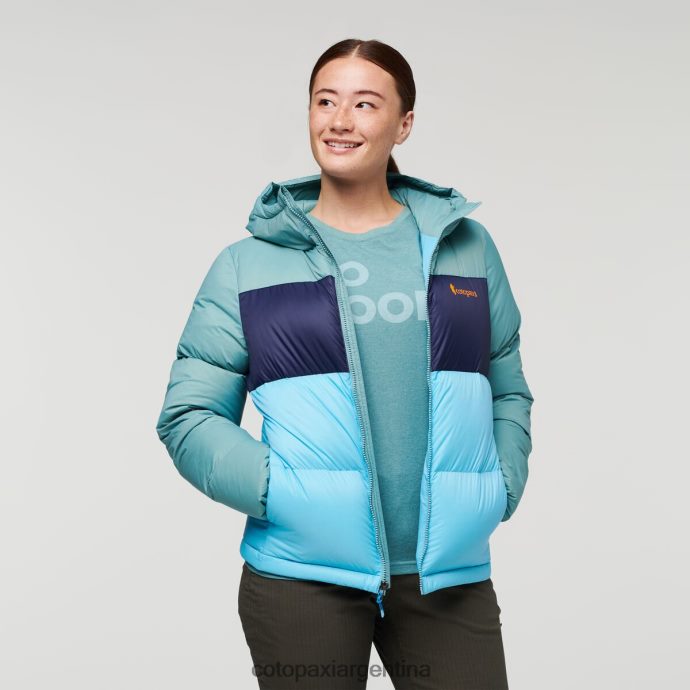 ropa Cotopaxi chaqueta solazo de plumas con capucha pasto azul/cielo azul mujer J66PTF1