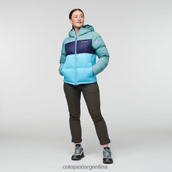 ropa Cotopaxi chaqueta solazo de plumas con capucha pasto azul/cielo azul mujer J66PTF1