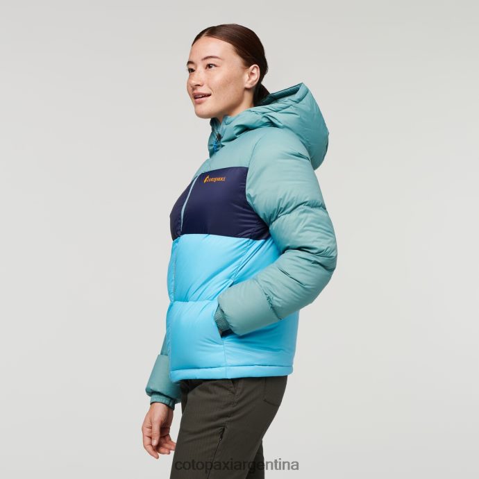ropa Cotopaxi chaqueta solazo de plumas con capucha pasto azul/cielo azul mujer J66PTF1