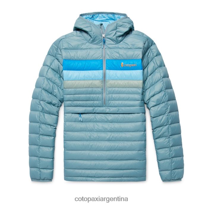 ropa Cotopaxi sudadera con capucha fuego down rayas de pasto azul mujer J66PTF4