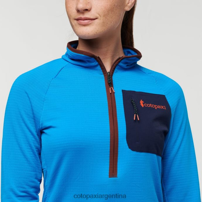 ropa Cotopaxi suéter otero de polar con media cremallera agua salada/castaño mujer J66PTF23