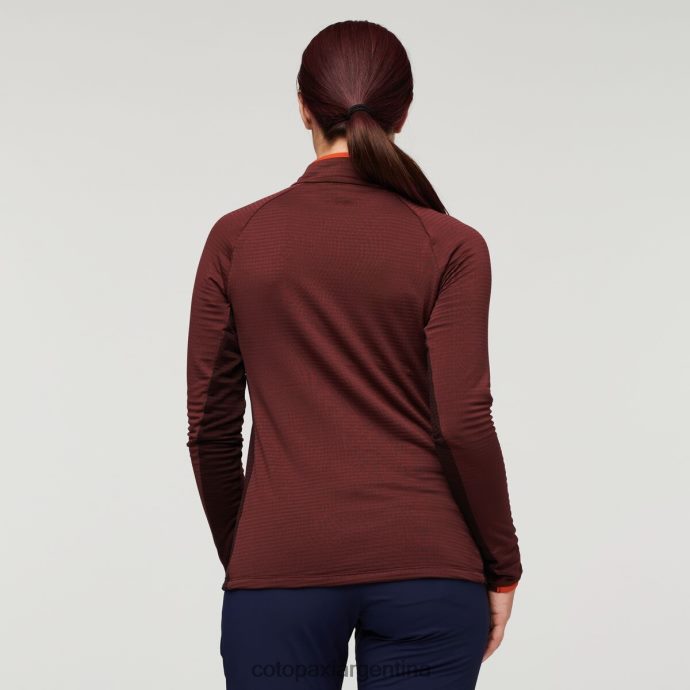 ropa Cotopaxi suéter otero de polar con media cremallera castaño/marítimo mujer J66PTF24