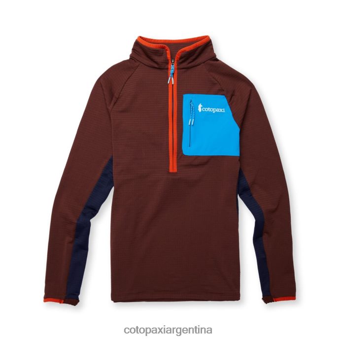 ropa Cotopaxi suéter otero de polar con media cremallera castaño/marítimo mujer J66PTF24