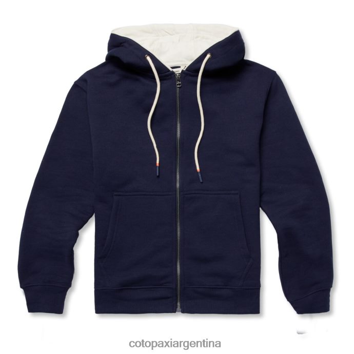 ropa Cotopaxi hacer buena sudadera orgánica con capucha y cremallera completa marítimo mujer J66PTF58