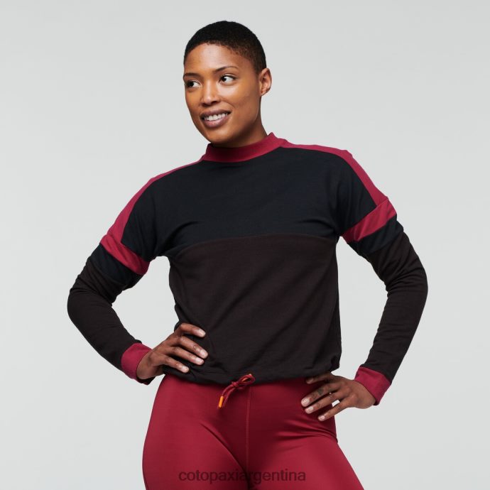 ropa Cotopaxi sudadera bandera negro/caverna mujer J66PTF55